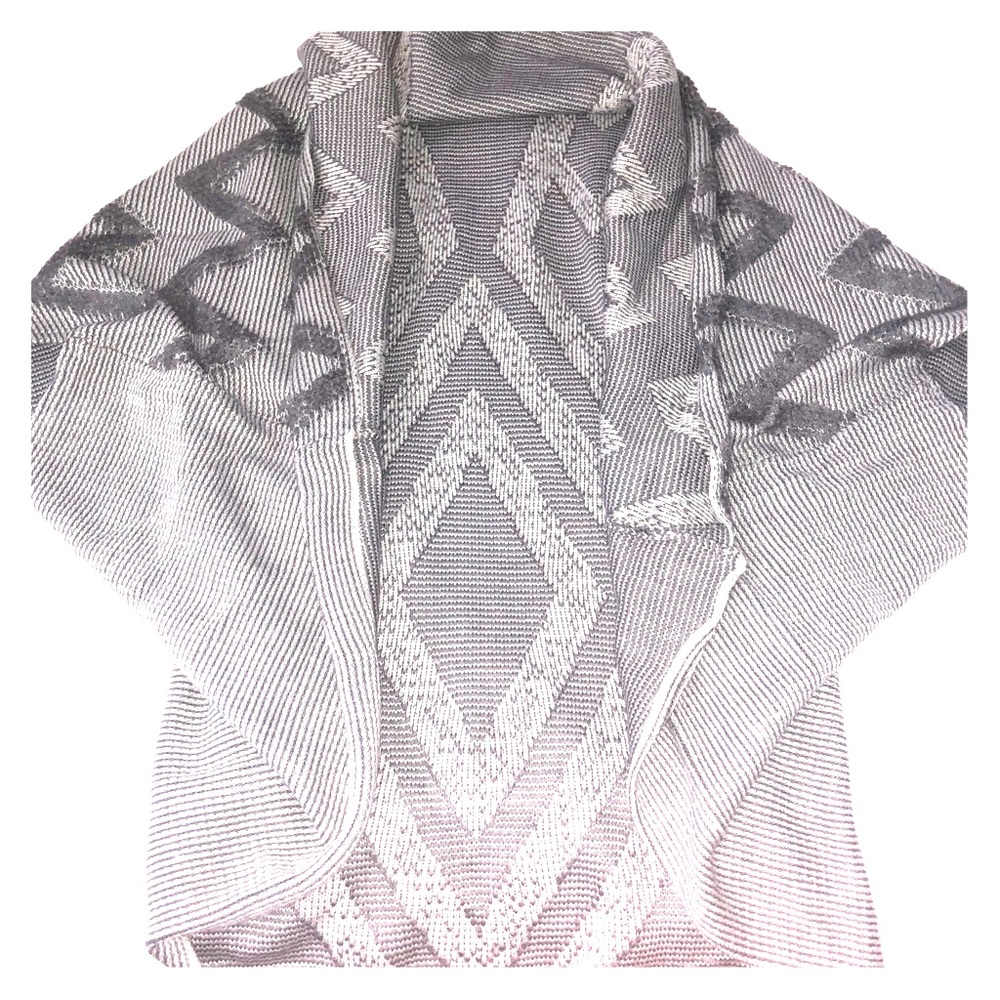 Gray with design cardigan